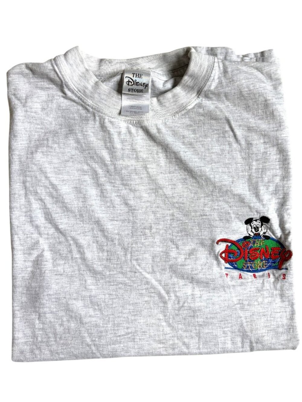 The Disney Store Paris Vintage Embroidered T-Shirt (Grey) - Extra Large